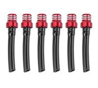 QWORK Bouchon de réservoir de Carburant Universel Tuyau, tuyau de tuyau de reniflard d'évent pour moto VTT, Rouge, 6 pièces