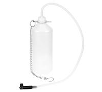 QWORK® Bouteille de Purge de Frein 1 Litre, avec Tuyau de 60 cm et Adaptateur Universel en Caoutchouc