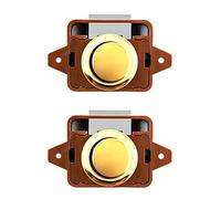 QWORK Bouton Poussoir Loquet, Sans Clé Serrure de Meuble, Accessoire pour Caravane Camping Car, 2 Pièces