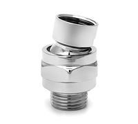 QWORK Bras de Douche Connecteur , Douche Adaptateur Rotule Pivotante en Laiton Réglable G1/2 Chrome