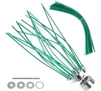 QWORK® Brosse à désherber débroussailleuse, Brosse à Mauvaise Herbe en Aluminium avec 32 Fils en Nylon, Compatible avec la Plupart des débroussailleuses