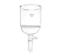 QWORK® Buchner Filtre entonnoir en verre Buchner, entonnoir de filtration moyenne (G2), verre de laboratoire, diamètre intérieur 94 mm, profondeur 100 mm, avec joint intérieur standard 24/40, 500 ml