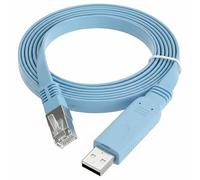 QWORK® Câble Console USB, 1,8 m USB vers RJ45 Cable, Compatible avec Windows, Mac et Linux, routeurs et commutateurs