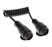 QWORK® Câble d'attelage 2M avec Prise, 13 en 13 Broches, Rallonge Remorque Étanche pour Systèmes 12V