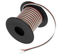 QWORK® Câble d'extension à 3 conducteurs, 10M 3x0,32MM² 22 AWG fil de cuivre étamé, pour bandes LED RGB