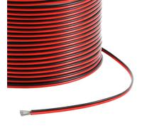 QWORK® Câble Électrique 0,52mm² 20AWG, 2x30 Mètres - Fil Cuivre Étamé pour Bandes LED Monochromes, Lampes LED, Appareils électriques