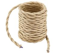 QWORK® Câble Electrique Textile 5M,2 Conducteurs x 0,75 mm², pour Éclairage DIY