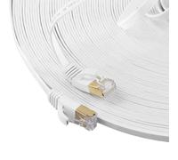 QWORK® Cable Ethernet 30m, câble Ethernet haut débit Cat6 RJ45, extra long en blanc, 1000 Mbit/s, idéal pour les routeurs, commutateurs, ordinateurs portables