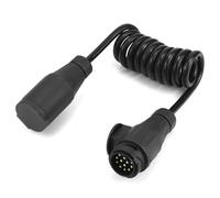 QWORK® Câbles d'Extension 2 mètres pour Remorques - Adaptateur Prise Remorque 13 vers 13 Broches - pour Caravane Camion RV Tracteur