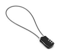 QWORK® Cadenas à Câble Rétractable, Cadenas à Combinaison Numérique avec 41 cm Câble pour Moto Vélo Snowboard Skis Valises, Noir