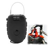 QWORK® Cadenas à Code Rétractable, 4 Chiffres, Noir, Acier, 130cm, pour Sac à Dos, Casque, Panier, Vélo