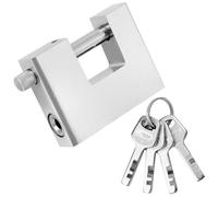 QWORK Cadenas Robuste, 70MM, 3 Clés, Étanches, Extérieur, Hangar, Chaîne, Portail, Garage, Conteneur