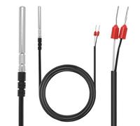 QWORK® Capteur de température étanche, PT1000 sonde temperature avec 5M TPE câble, capteur température avec sonde en acier inoxydable