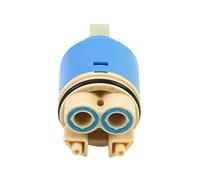 QWORK Cartouche de rechange en céramique, Céramique pour mitigeur, Cartouche en céramique pour cuisine ou salle de bain 35 mm, Bleu, avec fond
