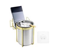 QWORK® Cendrier de salle de bain, cendrier mural, autocollant, acier inoxydable