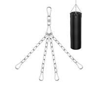 QWORK® Chaîne de suspension à 4 brins pour sac de boxe, acier inoxydable, longueur 50 cm, rotation à 360°, charge max. 70 kg