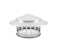QWORK® Chapeau de pluie de toit 160 MM en acier inoxydable 304, couvercle de cheminée, hotte d'aération, chapeaux de cheminée