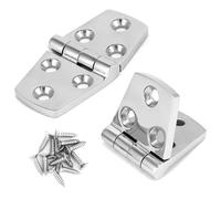 QWORK® Charnières de porte à monture marin 2 pièces, en acier inoxydable SUS316, 38 x 76 mm