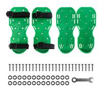 QWORK Chaussures à Pointes avec Pointes Courtes de 25mm, parfaites pour Les sols en époxy, Les Superpositions, l'installation de la Couverture, Couleur Verte (2 Paire)