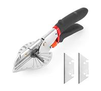 QWORK® Ciseaux d'Angle, Cisaille à onglet, cisailles à goulottes multifonctionnelles 45 ° -135 ° réglables pour couper les tuyaux en PVC PPR PE, branche, fil, plus facile à changer de lames