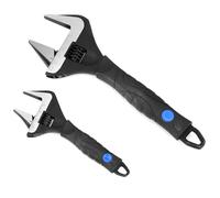 QWORK® Clé a Molette, Cle a Molette Grande Ouverture 165 mm 255 mm, Cléà Pipe