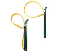 QWORK Clé à sangle de 38,1 cm + 30,5 cm, clé à sangle réglable multifonction pour filtre à huile, avec une sangle réglable d’une capacité de 89,6 cm, lot de 2