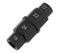 QWORK® clé pour axe de Roue de Moto, Douille hexagonale 3/8", 17 mm, 19 mm, 22 mm, 24 mm