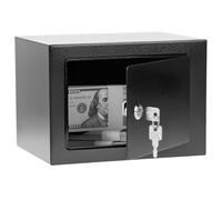 QWORK® Coffre-fort à Clés 23 x 17 x 17 cm, Construction en Acier Robuste, pour les Espèces/Bijoux/Téléphone/Objets de Valeur