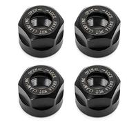 QWORK® Collet Écrous de Serrage, pour fraisage CNC Chuck Holder Lathe, ER11-A, M14, 4 pièces, Noir