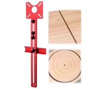 QWORK® Compas de fraisage réglable en aluminium, gabarit de fraisage multifonctionnel pour cercles et lignes droites - Rayon 90mm à 370mm - Compatible avec Makita
