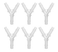 QWORK Connecteurs du Tuyau d'air Type Y, Connecteurs pour Tuyau d'aquarium, 7mm, 6 Pcs