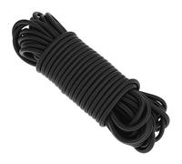 QWORK® Corde Élastique 4mm x 10m Noire - Résistante, Imperméable & Extensible pour Bâches et Tentes
