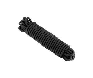 QWORK Corde élastique Noir - 8 mm x 10 m - pour la Fixation de la Cargaison, Les activités de Plein air et Le Bricolage
