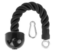 QWORK® Corde Triceps Simple avec Crochet à Ressort - Corde de Musculation en Nylon Résistant, 35 cm - Noir