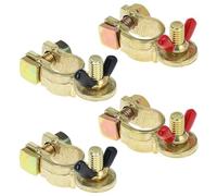 QWORK® Cosse Batterie, Bornes en Laiton, Connecteurs de Batterie avec Écrou à Oreilles, pour automobile, moto, bateau, 2 paires