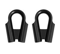 QWORK Cosse Coeur de 12 mm , acier inoxydable 304 , pour câbles et gréement de câbles , noir , 2 pièces