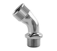 QWORK Coude pour Douchette, Pièce en Angle pour Douchettes, Filetage Intérieur et Extérieur, Laiton Chromé, 1 Pièce