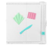 QWORK® coupe-papier et planche pliante, 35 x 36 cm coupe-papier avec fonction pliage, pour scrapbooking et cartes