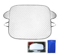 QWORK® Couverture Avant de Voiture Toute Saison 145 x 118 cm - Couverture de Pare-Brise pour Voitures et SUV, protège du Soleil, du Gel, de la Neige, de la Glace et de la poussière