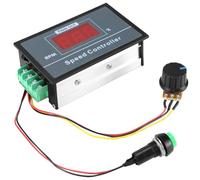 QWORK® DC 6-60V 30A, Contrôleur de vitesse de moteur PWM DC avec affichage LED et interrupteur réglable