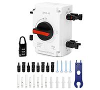 QWORK® DC Isolateur Interrupteur pour Système Solaire- IP66 Étanche 32A 1200V - Disjoncteur Photovoltaïque pour Panneau Solaire, Batteries Solaires, Onduleurs