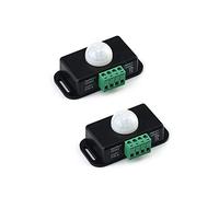 QWORK® Détecteur de Mouvement à Infrarouge, 12 V 24 V Contrôleur PIR Capteur PIR pour Bandes LED, 2 Pièces
