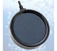 QWORK® Disque de Pierre d'air Aquarium 10 CM, Bulleur Silencieux et Réutilisable pour Aquarium, Bassin et Étang, pour Tuyaux de 4 mm/8 mm