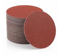 QWORK® Disque de Ponçage 125mm, Lot de 70 Papier Abrasif Sans Trou Grain 40/60/100/150/240/320/600 - Kit de Polissage pour Bois, Métal et Auto - Accessoire pour Ponceuse Excentrique