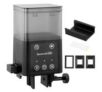 QWORK® Distributeur Automatique de Nourriture Poissons - Capacité de 320 ML, Programmable 8H/12H/24H, Design Anti-Humidité- pour Aquarium et Bassin
