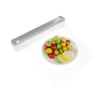 QWORK® Distributeur de film alimentaire magnétique, distributeur de film avec cutter, distributeur papier aluminium avec 50M de film alimentaire