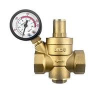 QWORK® DN20 Reducteur de pression d'eau en laiton avec manomètre de soupape de réduction de pression réglable