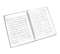 QWORK® Dossier de Rangement pour Partitions de Musique - Format A4-30 Pages/60 Pochettes - Noir