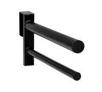 QWORK Double porte-selle amovible, noir, revêtement en PVC, taille unique