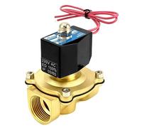 QWORK® Electrovanne 220V, 1''G, laiton, pour gazole eau air, DN25